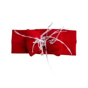 Red glam feather Κορδελίτσα Μαλλιών