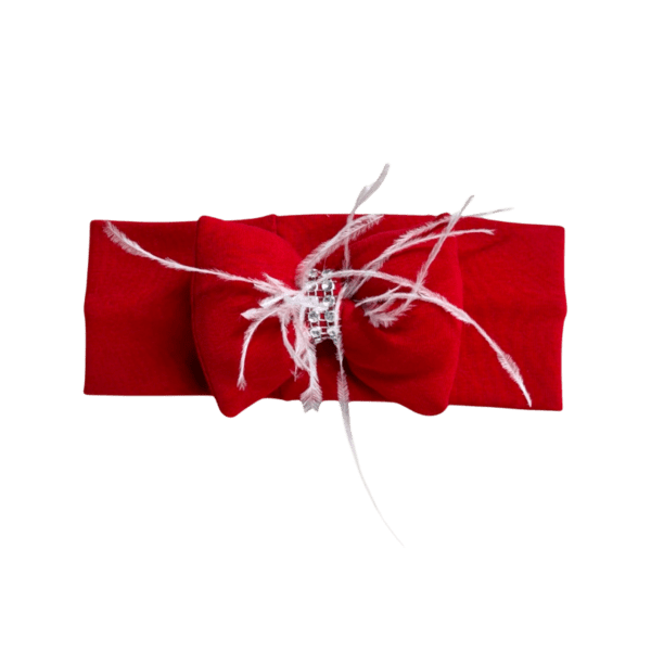 Red glam feather Κορδελίτσα Μαλλιών