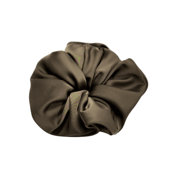 Khaki satin Scrunch