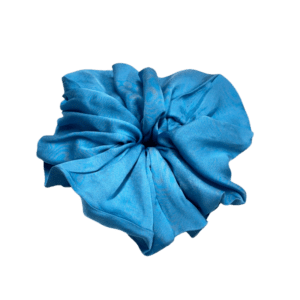 Blue satin Scrunch