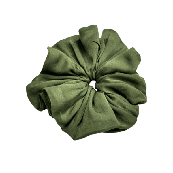 Olive silk Scrunch