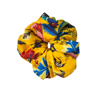 Yellow Safari silk Scrunch
