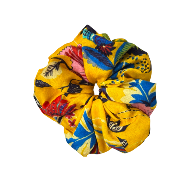 Yellow Safari silk Scrunch